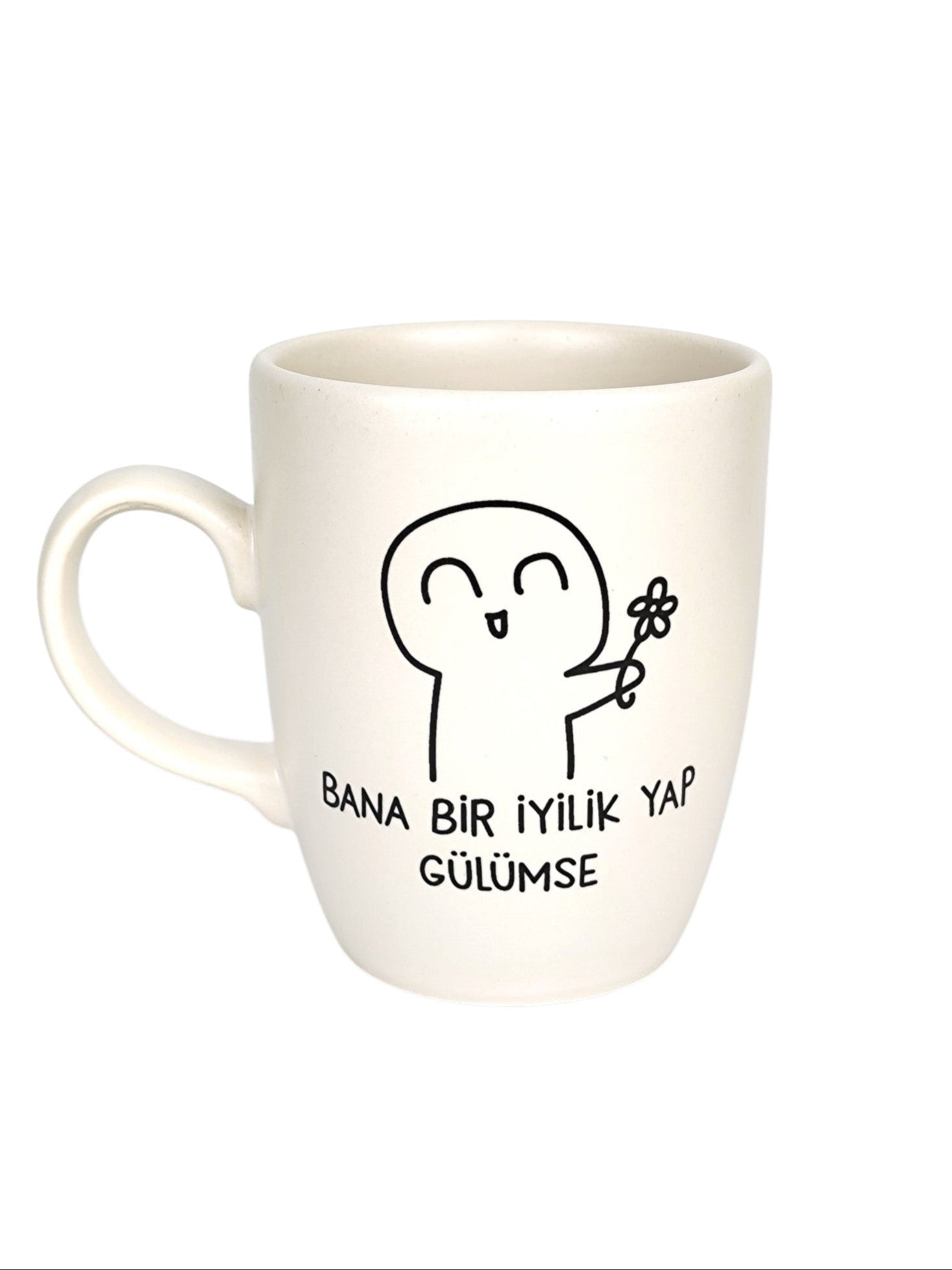 Bana Bir İyilik Yap Gülümse Oval Kupa