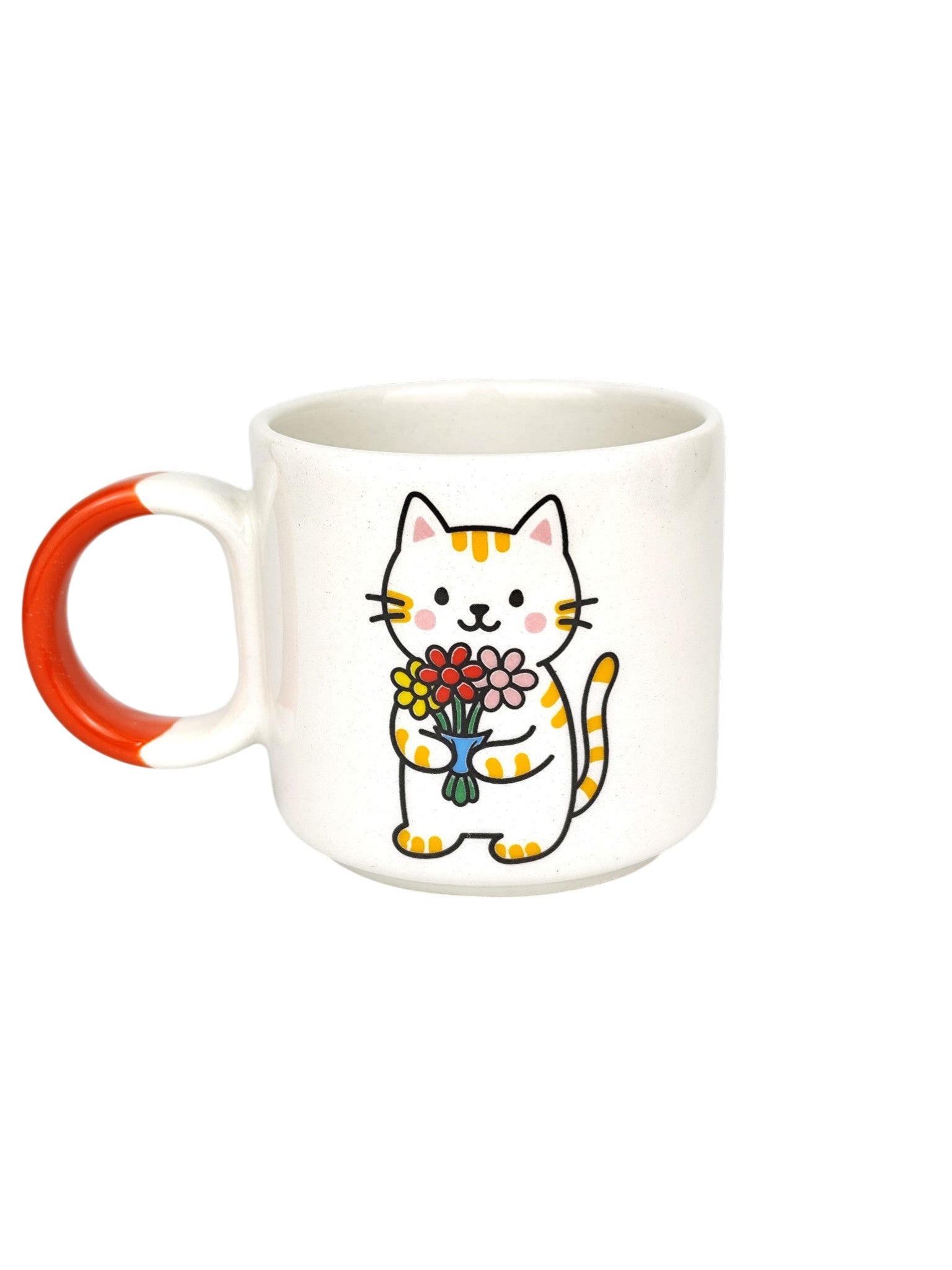 Çiçek Tutan Kedi D Kupa