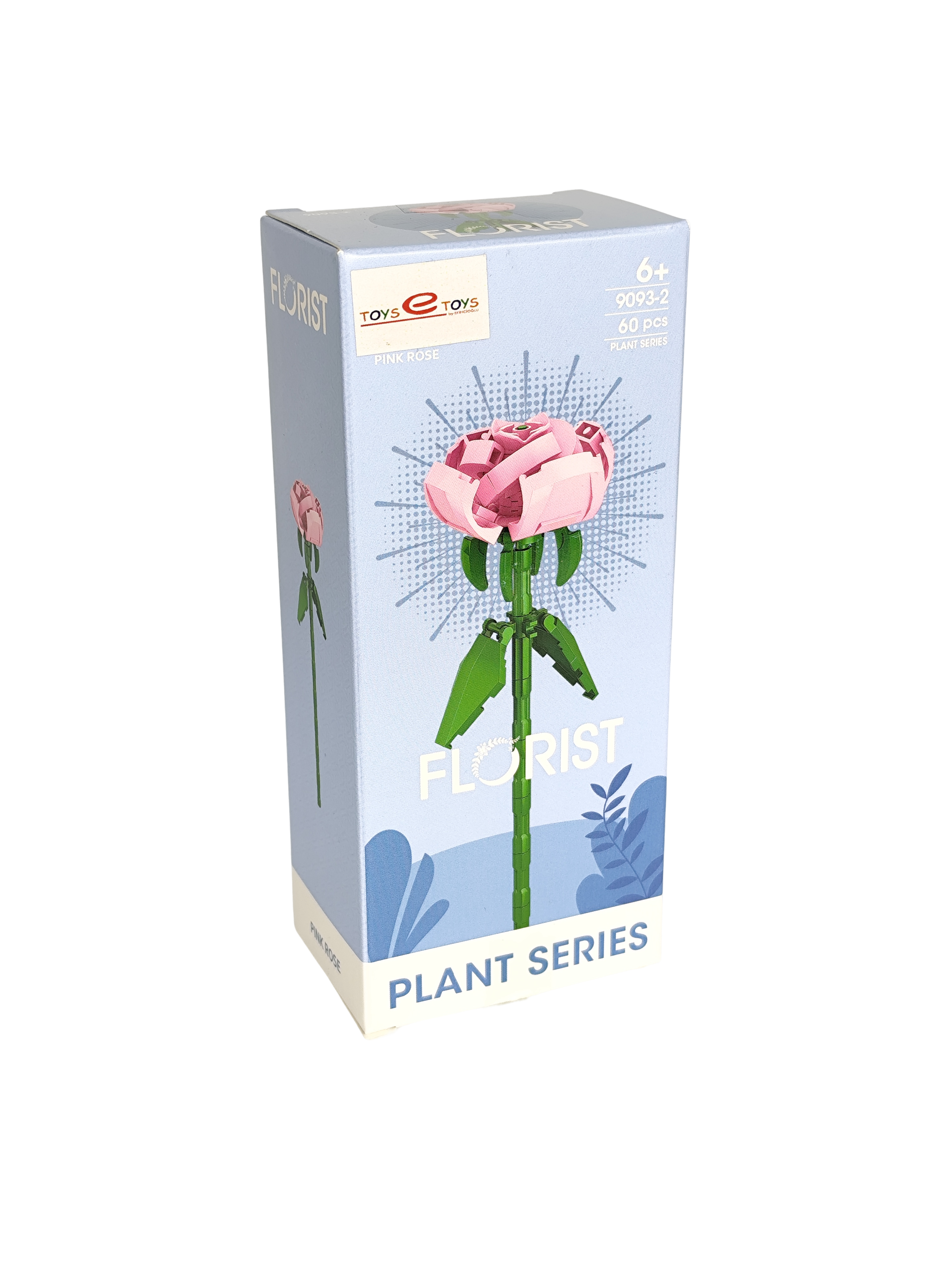 Florist Çiçek Blok Figür Pink Rose