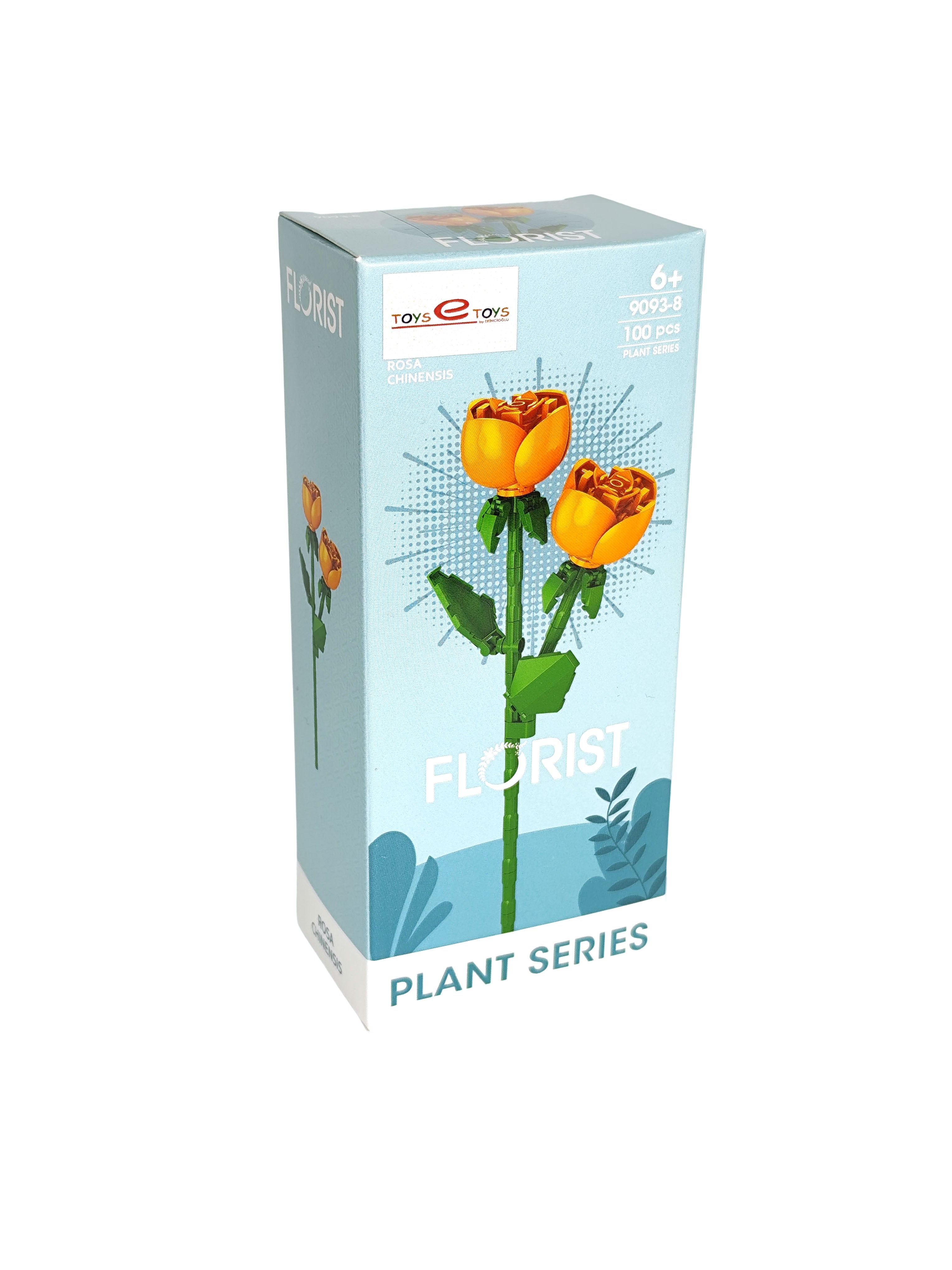 Florist Çiçek Blok Figür Rosa Chinensis