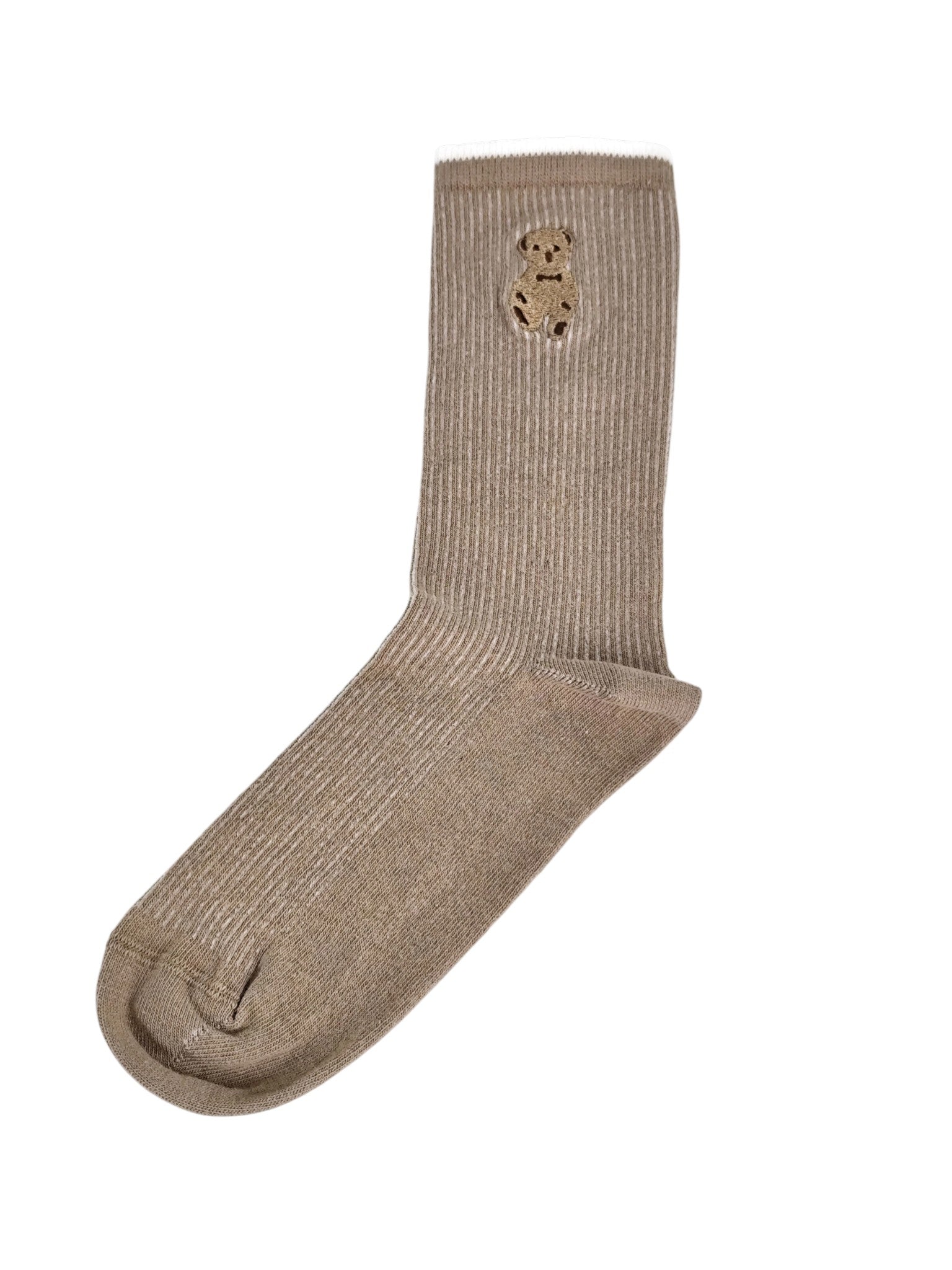 Nakışlı Kahverengi Ayı Çorap 36-41
