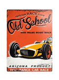 Vintage Race Club Old School Ahşap Tablo