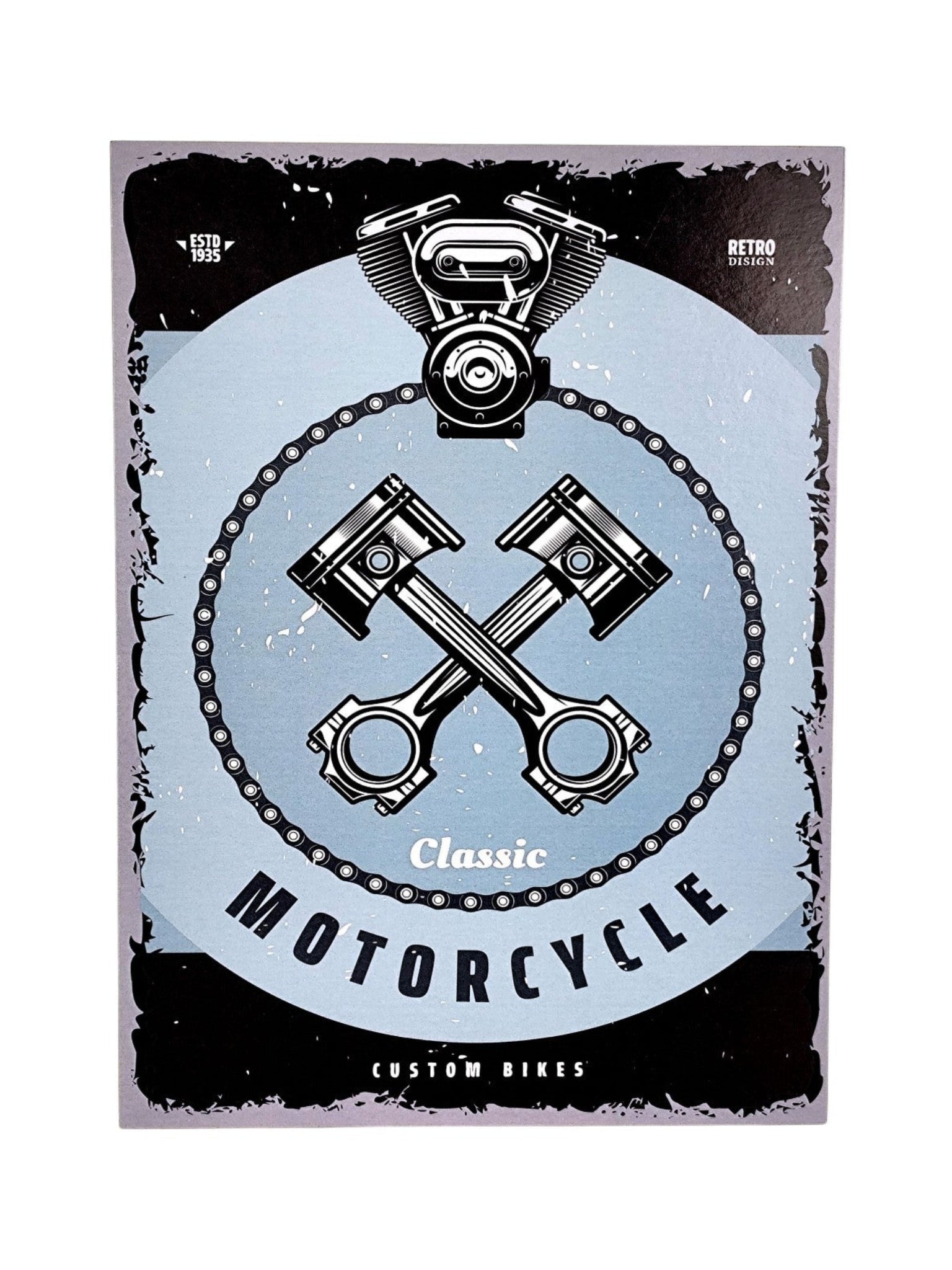 Motorcycle Ahşap Tablo