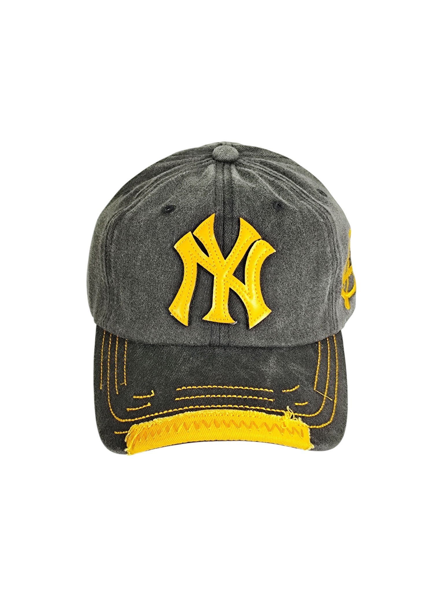 New York Yankees Gri Yıkamalı Nakışlı Şapka