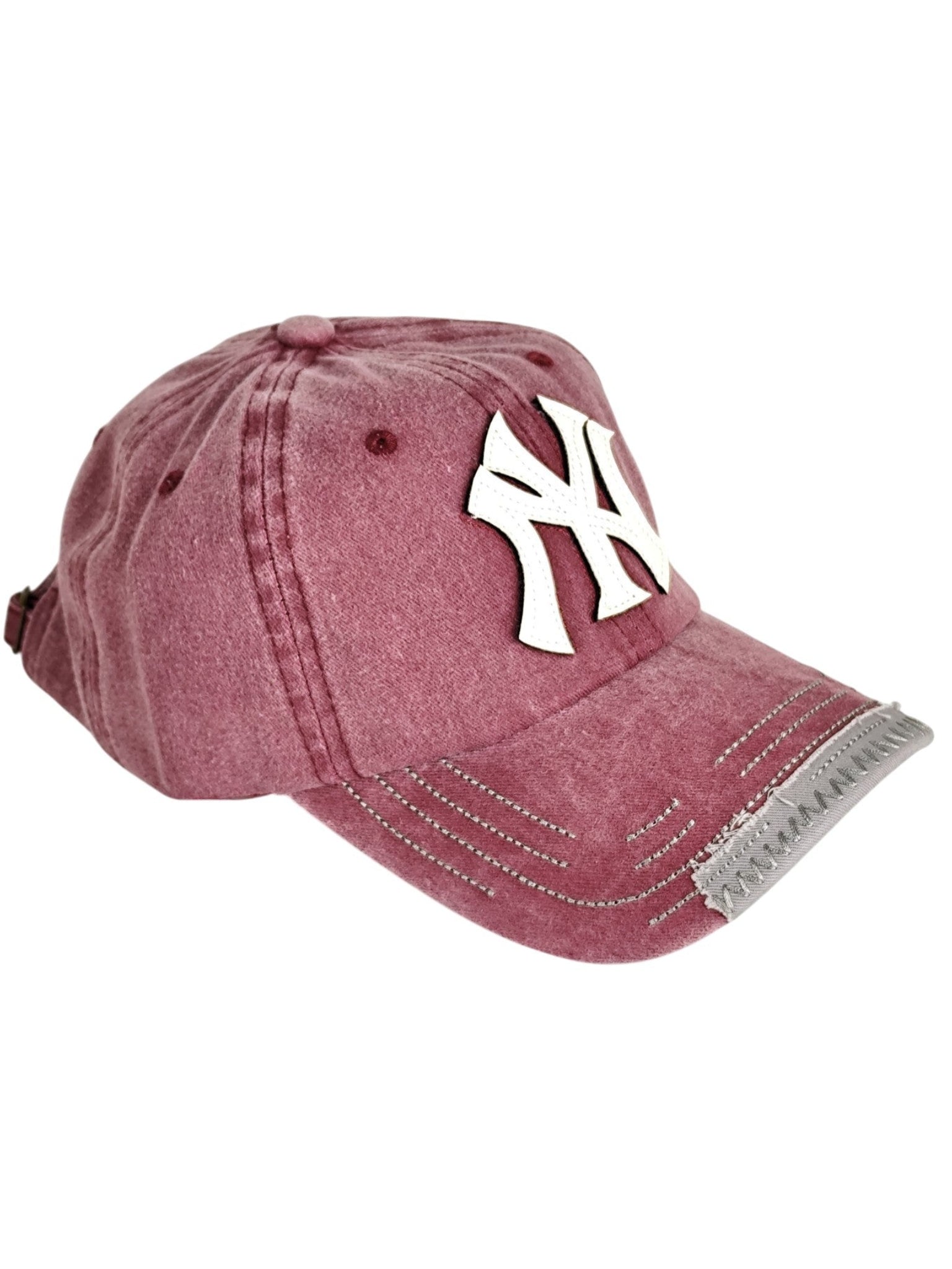 New York Yankees Kırmızı Yıkamalı Nakışlı Şapka